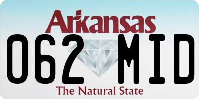 AR license plate 062MID