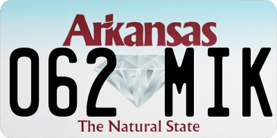 AR license plate 062MIK