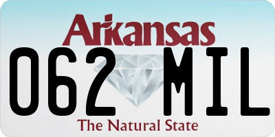 AR license plate 062MIL