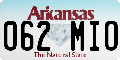 AR license plate 062MIO