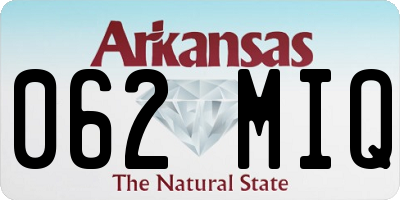 AR license plate 062MIQ