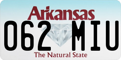 AR license plate 062MIU