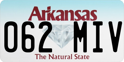 AR license plate 062MIV