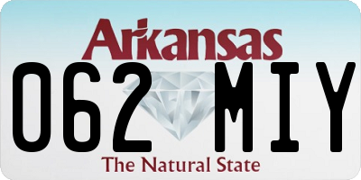 AR license plate 062MIY