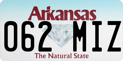 AR license plate 062MIZ