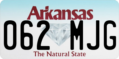 AR license plate 062MJG