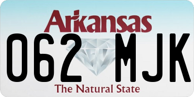 AR license plate 062MJK