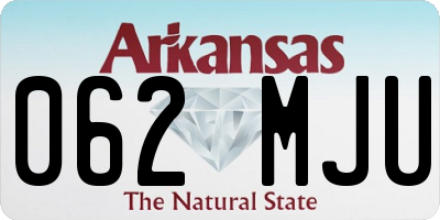 AR license plate 062MJU