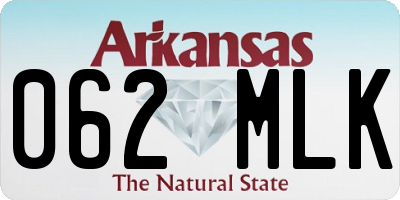 AR license plate 062MLK
