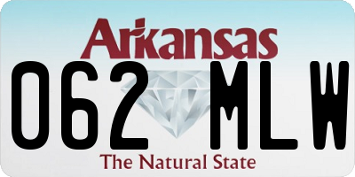 AR license plate 062MLW