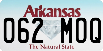 AR license plate 062MOQ