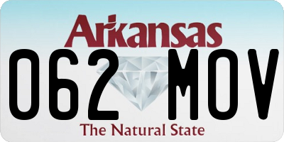 AR license plate 062MOV