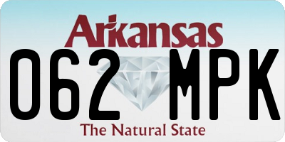 AR license plate 062MPK