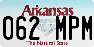 AR license plate 062MPM
