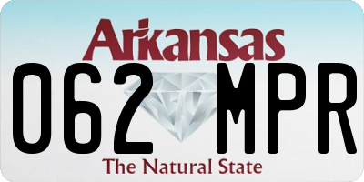 AR license plate 062MPR