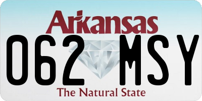 AR license plate 062MSY