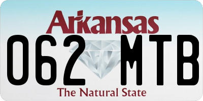 AR license plate 062MTB
