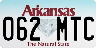 AR license plate 062MTC