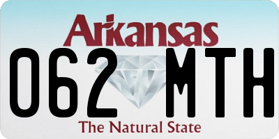 AR license plate 062MTH