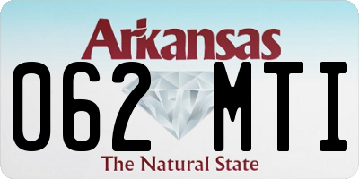 AR license plate 062MTI
