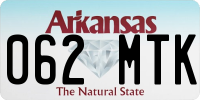 AR license plate 062MTK