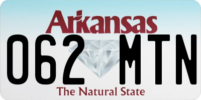 AR license plate 062MTN