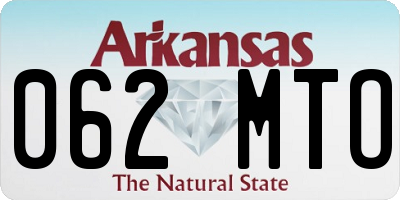 AR license plate 062MTO
