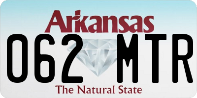 AR license plate 062MTR