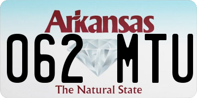 AR license plate 062MTU