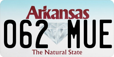 AR license plate 062MUE