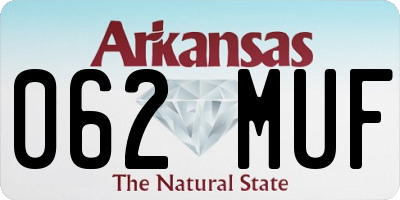 AR license plate 062MUF