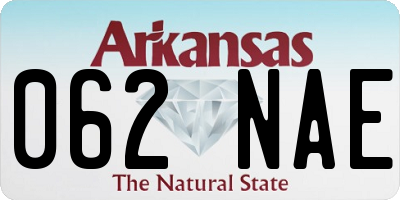 AR license plate 062NAE