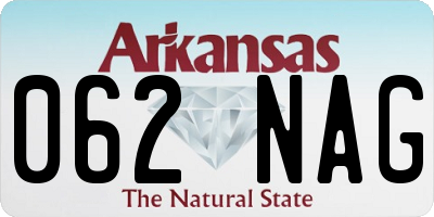 AR license plate 062NAG