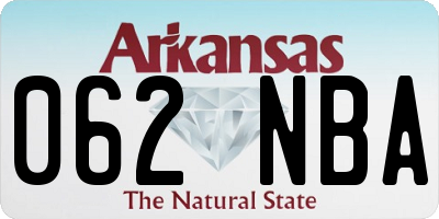 AR license plate 062NBA
