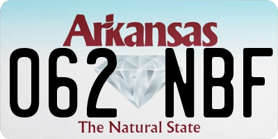 AR license plate 062NBF