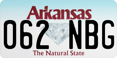 AR license plate 062NBG