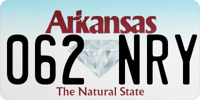 AR license plate 062NRY
