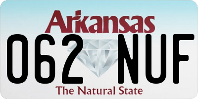 AR license plate 062NUF