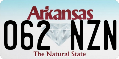 AR license plate 062NZN