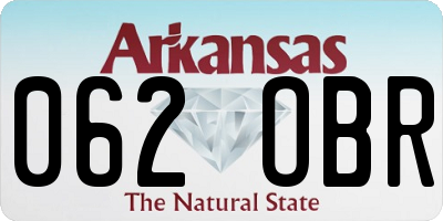 AR license plate 062OBR
