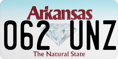AR license plate 062UNZ