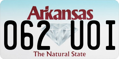 AR license plate 062UOI