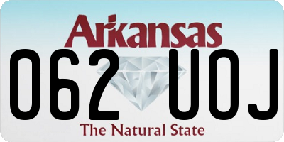 AR license plate 062UOJ