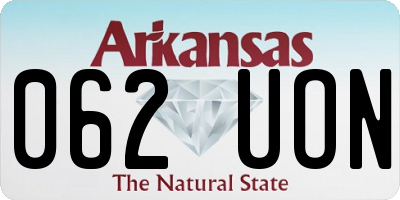 AR license plate 062UON
