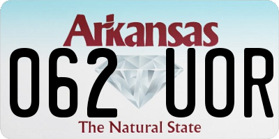 AR license plate 062UOR