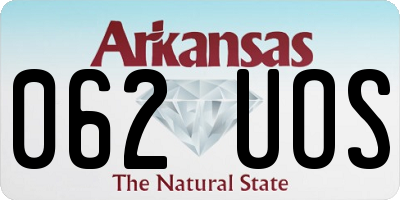 AR license plate 062UOS