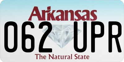 AR license plate 062UPR