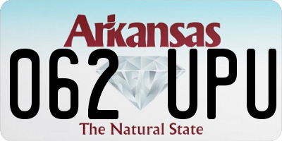 AR license plate 062UPU