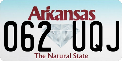AR license plate 062UQJ