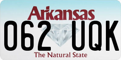 AR license plate 062UQK